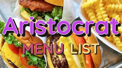 Aristocrat Menu Prices [Philippines Restaurant Menu] - YouTube