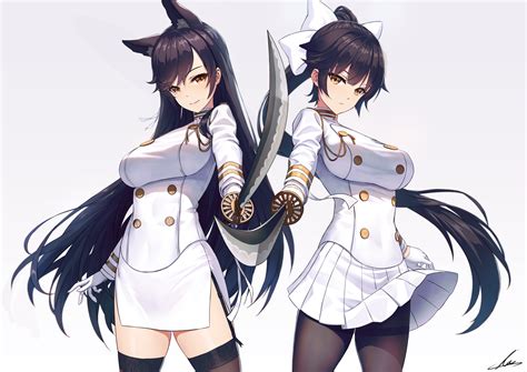 Wallpaper Anime Girls Azur Lane Atago Azur Lane Takao Azur Lane ...