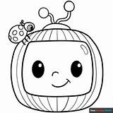 Cocomelon Logo Easy Coloring Page  Drawing Guides sketch template