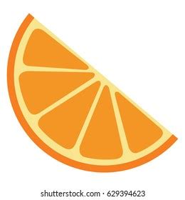 Half Orange Slice Vector