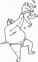 Wrestlers Sumo coloring page  ColouringPages sketch template