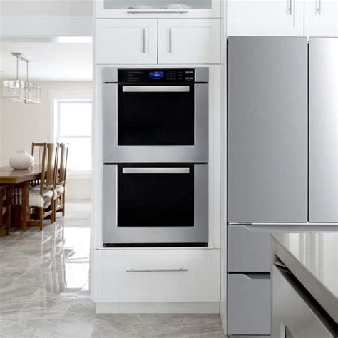 Cosmo 30 in. Double Electric Wall Oven Self-Cleaning with Convection in Stainless Steel - On ...