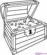 Treasure Chest Coloring Page Sketch sketch template