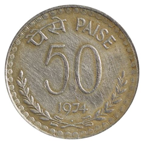 Buy Republic India 50 Paise Coin 1974 Mumbai Mint Online | Mintage World