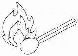 Burning Matchstick coloring Page  ColouringPages sketch template