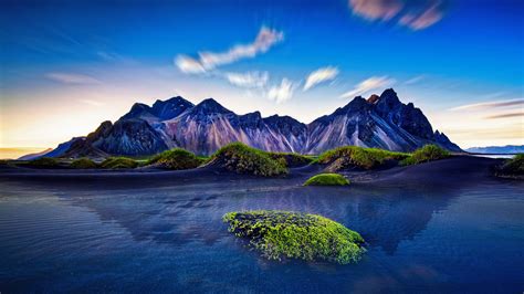 Download wallpaper 2560x1440 mountains, iceland, reflections, nature, dual wide 16:9 2560x1440 ...