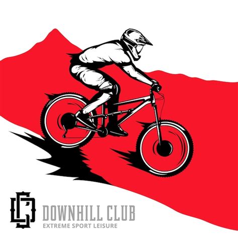 Premium Vector | Vector downhill mountain biking design illustration