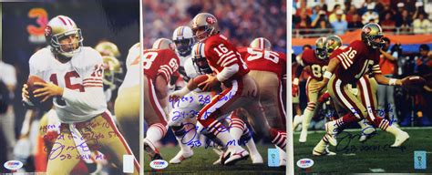 Lot Detail - Joe Montana Super Bowl Stats Lot of Three Signed 8x10 Photos