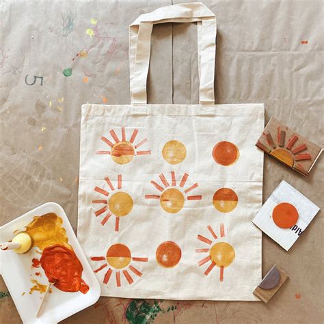 DIY Stamped Tote Bags