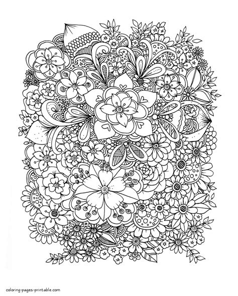 Flower Garden Coloring Pages For Adults