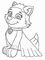 Paw Patrol Everest Coloring Pages 8 Printable Sheets Simple To Draw  sketch template