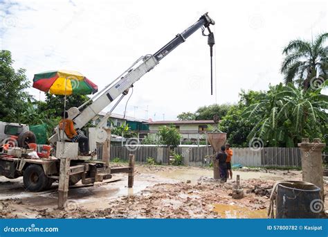 Pile Construction editorial photography. Image of landscape - 57800782