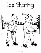 Ice Skate Coloring Page Free Printable sketch template