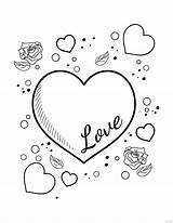 Valentine Heart Coloring Pages Printable sketch template