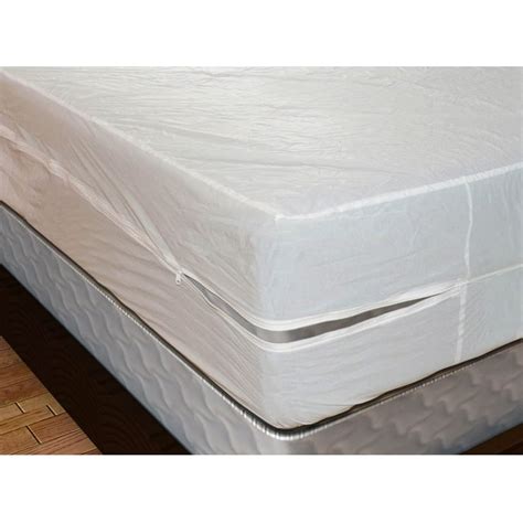 Plastic Mattress Protector Zippered (36 x 80) Waterproof Vinyl Mattress ...