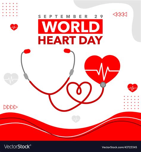 World heart day poster Royalty Free Vector Image