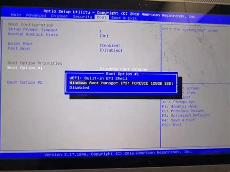 The current BIOS setting do not fully support the boot device