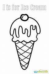 🍦 I Is For Ice Cream Coloring Pages Freebie sketch template