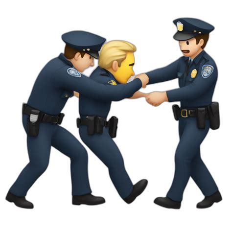 a blind policeman taking pictures of a crime | AI Emoji Generator