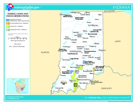 Indiana - Federal Lands and Indian Reservations Map - Indiana • mappery