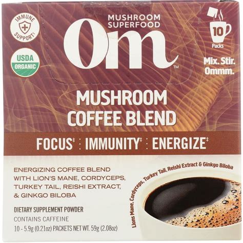 Organic Lion's Mane & Turkey Tail Mushroom Nutrition Superfood Coffee ...