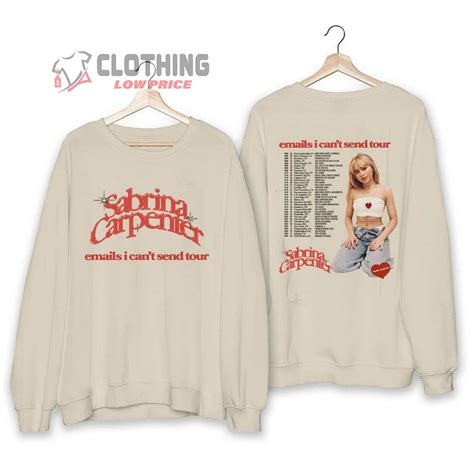 Sabrina Carpenter Tour Dates T- Shirt, Sabrina Carpenter Emails I Can't ...