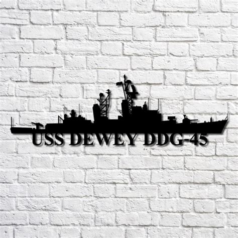 Uss Pope Dd-225 Navy Ship Metal Art, Custom Us Navy Ship Metal Sign, Navy Ships Silhouette Metal ...