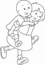 Caillou Hula Hoop Coloring Page  Free Printable Pages For Kids sketch template