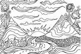 Printable Coloring Pages Of Sunsets sketch template