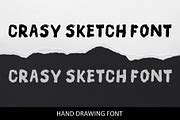 Crasy Sketch Font - Brush Font, a Handwriting Font by SketchArtStudio