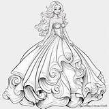 Ball Gown Dress Coloring Pages  Free & Printable gown dresses sketch template