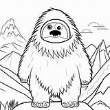 Yeti coloring Page – Coloring Corner sketch template