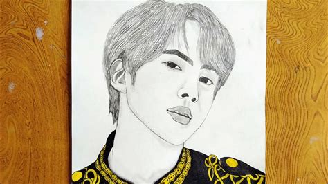 Drawing BTS-Jin|Kim Seokjin Drawing|How to draw Jin|Jin sketch easy ...