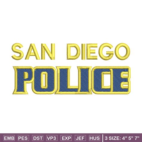 San Diego Police embroidery design, logo embroidery, logo de - Inspire ...