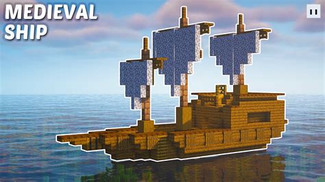 Minecraft : How to Build a Medium Sized Medieval Ship | Build Tutorial - YouTube