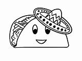 Printable Taco Coloring Page sketch template