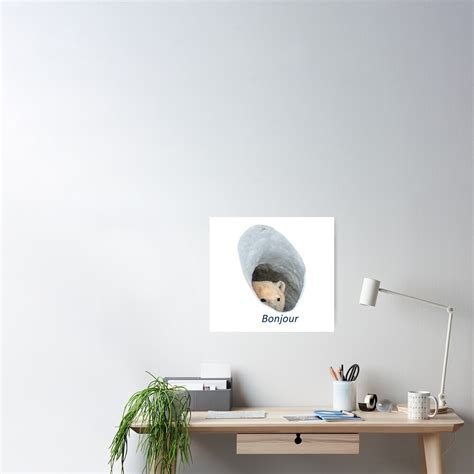 "Bonjour polar bear meme" Poster for Sale by HangLooseDraft | Redbubble