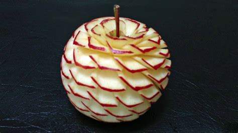 Apple Simple Rose Petals Design - Int Lesson 6 By Mutita Art Of Fruit And Vegetable Carving ...