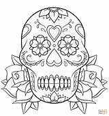 Sugar Skull And Roses coloring page  Free Printable Coloring Pages sketch template