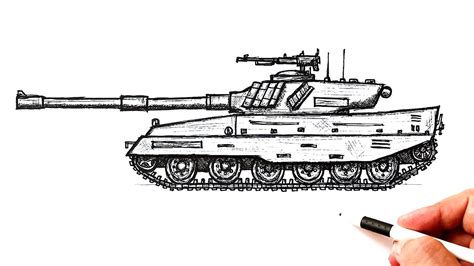 How to draw a Tank | Drawing army tank - YouTube