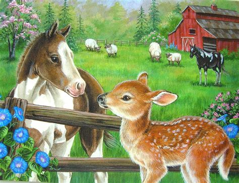 Jane Maday Farm Animals, Animals And Pets, Cute Animals, Cross Paintings, Animal Paintings ...