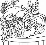 Thanksgiving Feast Coloring Page For Kids 8209240 Vector Art At Vecteezy sketch template