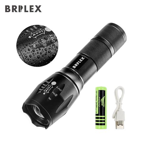 BRILEX Flashlight Multi Functional Waterproof Flashlight Adjustable Focal Charge and Discharge ...