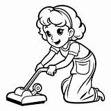 Premium Vector  Illustration Of A Kid Boy Using Vacuum Cleaner sketch template