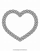 Celtic Knot Heart Coloring Pages sketch template