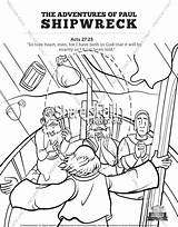Paul Shipwrecked On Malta Coloring Page Pages sketch template