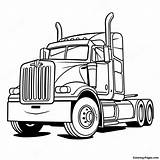 Semi Truck Coloring Page  Pagescom sketch template
