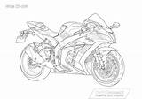 Kawasaki Ninja Coloring Pages sketch template