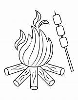 Campfire Coloring Sheets sketch template