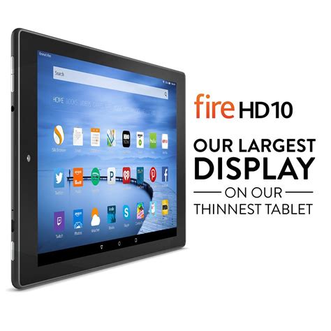 Fire HD 10 Tablet, 10.1 inch HD Display, Wi-Fi, 32GB, Black